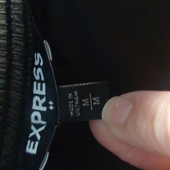 Express New Chiffon Ruffle Sleeve Blouse Black Medium - Picture 7 of 9